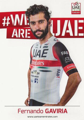 2022 UAE Team Emirates #NNO Fernando Gaviria Front